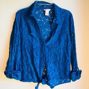 Candie’s blue flower coverup